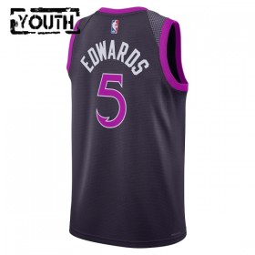 NBA Børn Trøje Minnesota Timberwolves Anthony Edwards 2025-26 Nike City Edition Sort Swingman